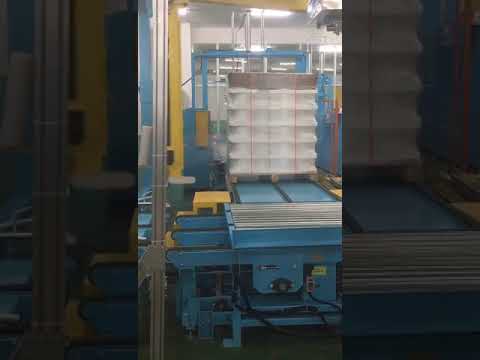 Automatic packing line of industrial polyester yarn.