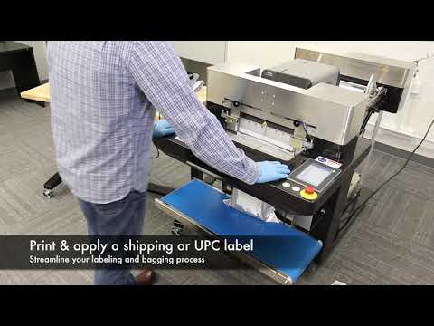 Rollbag R3200 Auto Bagger with Label Printer - Shipping with Poly Mailers and UPC Code on Poly Bags