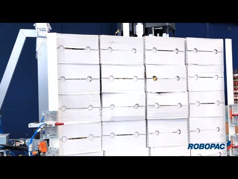 Vertical Corner Board Applicator for Automatic Stretch Wrappers - 12 Warehouses - Robopac USA