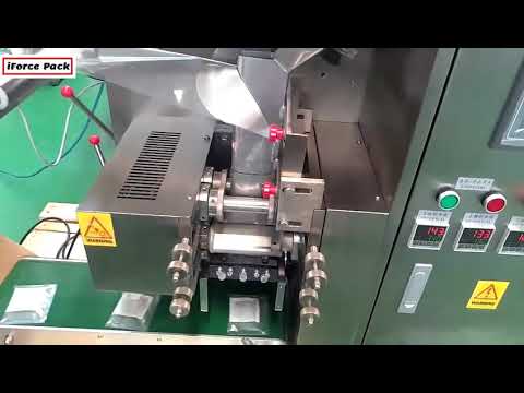 Flower tea bag in plastic bag automatic bagging packing machine testing video