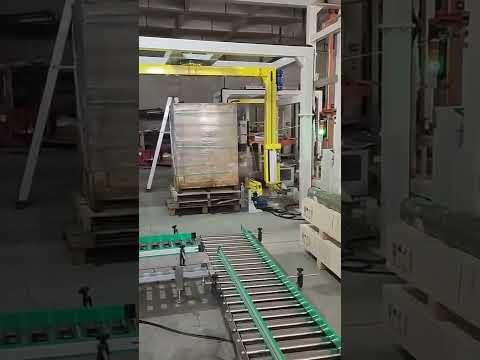 Pallet automatic stretch film wrapping machine.