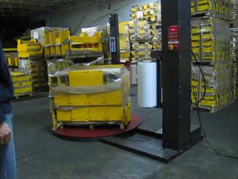 OSHA Yellow Handle It Semi Automatic Stretch Wrap Machine YouTube