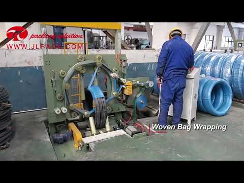 Steel wire vertical wrapping machine