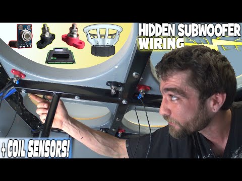 HIDDEN Subwoofer Wiring w/ 4 GAUGE Terminals &amp; Voice Coil SENSORS! How To Wire EXO Car Audio Install