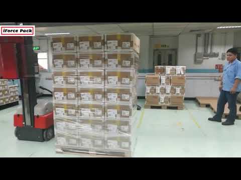 Carton box pallet stretch film wrapping sealing packing machine pallet wrapper equipment