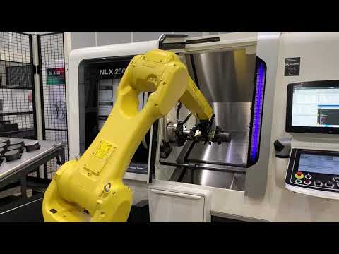 Fanuc Robot Operates DMG MORI NLX-2500 | CNC Machining Automation