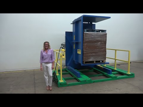 Cherry&#039;s Industrial Single Clamp 180° Hydraulic Pallet Inverter Demonstration