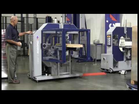 Orbit 6 horizontal stretch wrapper wrapping cabinet pieces - Robopac USA