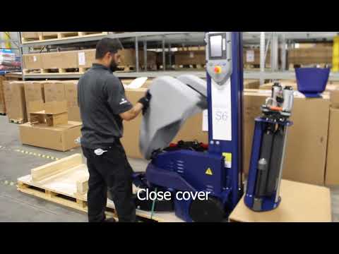 How to install a Robopac Robot S6 portable semi-automatic stretch wrapper