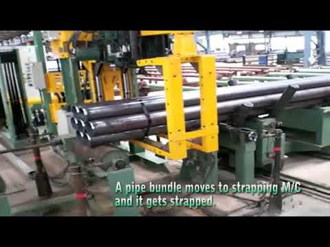 steel pipe tube automatic bundling / packing machine