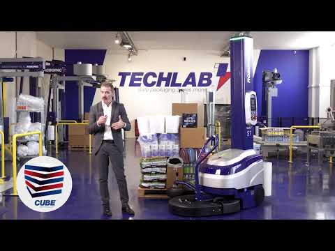 Robot S7 portable stretch wrapper presentation at Promat