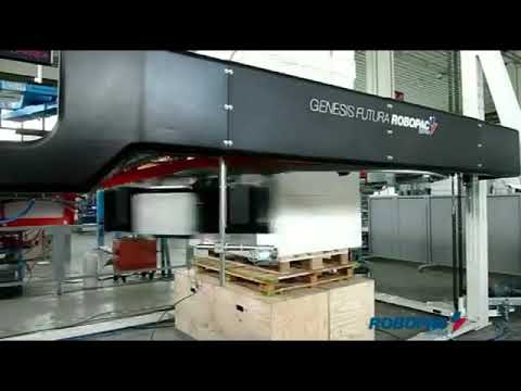 Genesis Futura XL automatic stretch wrapper wrapping boxes by Robopac USA