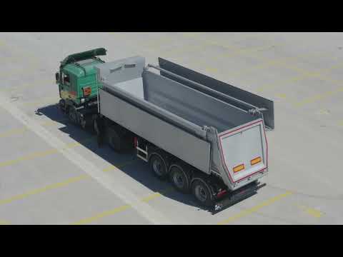 Tipper Semi Trailer with Hydraulic Roof by Donat