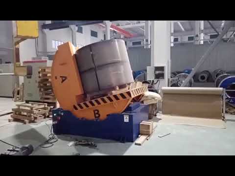 5 Ton Electric 90° flipper table or mold rotator for Drum material-SANTSAI MACHINERY