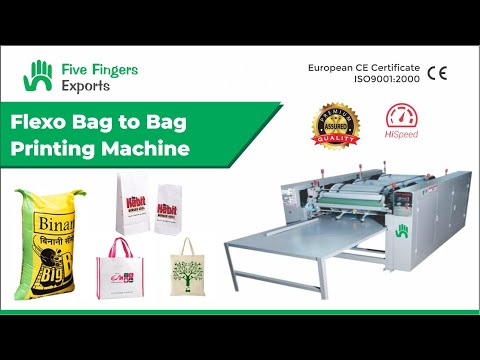 Best Bag to Bag Printing Machine | Flexo Drum Type Bag Printing Machine | Five Fingers Exports