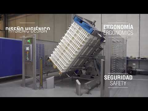 VOLTEADOR DE MULTIMOLDES DE QUESO PALLET INVERTER 180 - MS METALSYSTEM