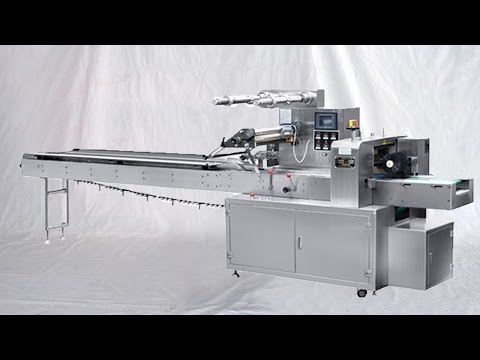 How to wind film for horizontal wrapping machine commissioning plastic parts flow wrapper 枕式機穿模試機視頻