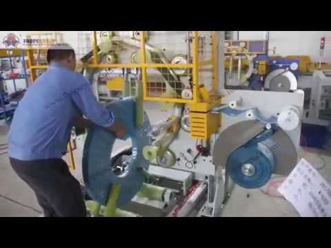 steel coil packing machine by woven and stretch film with two layers