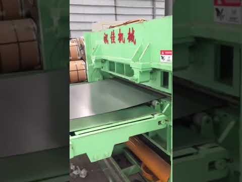 SS CR steel sheet metal coil servo motor shearing cutter cutting cut to length shearer machine line