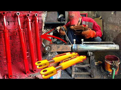 How Hydraulic Cylinder and Jacks are Manufactured From Large Steel Tube || Honing &amp; Machining