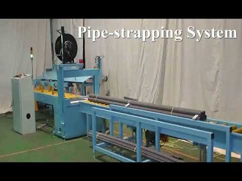 Plastic pipe bundle strapping machine