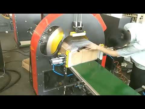 horizontal stretch film wrapping machine cartons pipes wrapper