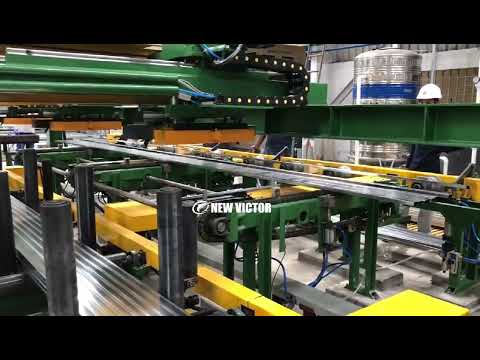 auto stacking &amp; bundling of steel pipes of ERW tube mill after cold flying saw cutting