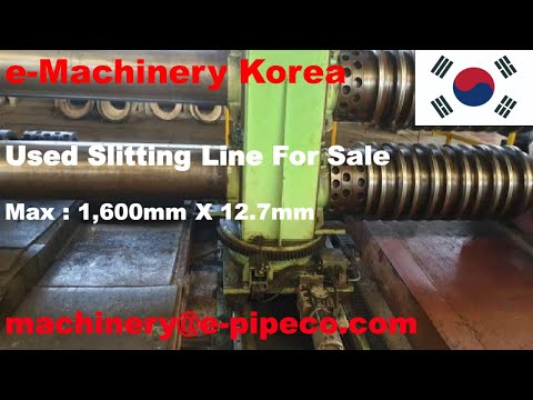 1600mm x 127mm Used Coil Slitting Line for Sale. Used Coil Slitter Machine. 중고 스리팅 라인 매매. 상담. 수출입상담