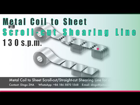 Metal Coil to Sheet Scroll-cut/Straight-cut Shearing Length Line for canmaking industry