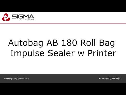 Autobag AB 180 Roll Bag Impulse Sealer w Printer