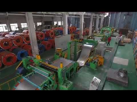 Stainless steel sheet metal coil processing cutting slitting and slitter cut to length machine line