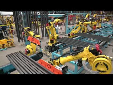 Factory Automation and Material Handling - Robots Juggling Steel Beams