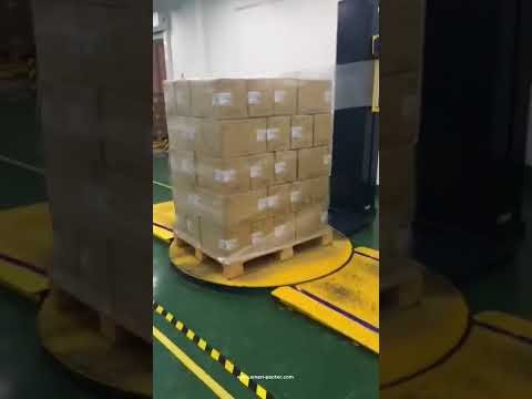 Carton box pallet stretch film wrapping packing machine automatic packing line