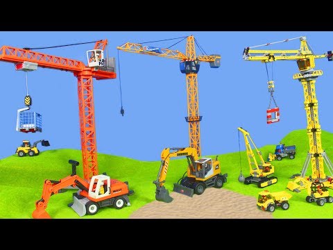 Bagger, Kran, Lastwagen, Spielzeugautos &amp; Truck | RC Playmobil &amp; Lego für Kinder auf Deutsch