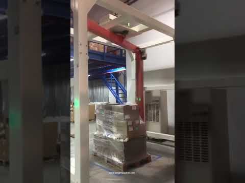 PE packing film shipping product pallet wrapping sealing packing machine application video