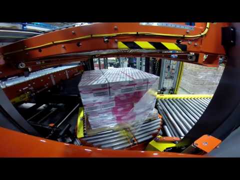 FL1000SW Floor Level Palletizer + Integrated Stretch Wrapper Montage Video