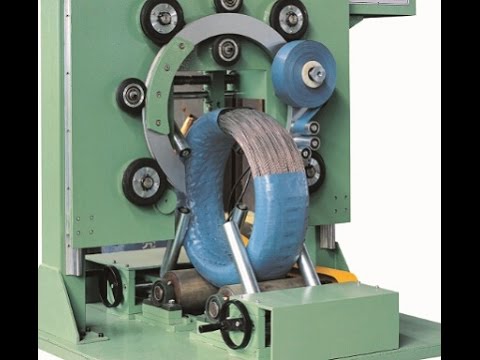 Wire coil wrapping machine, wire packing machine