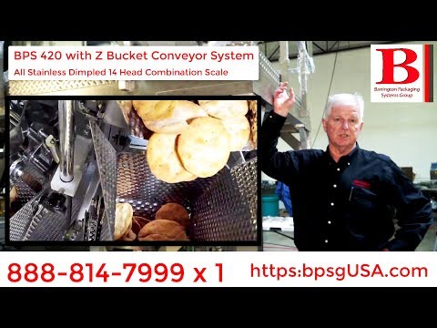 BPS 420 Z Bucket Conveyor 14 Head Combination Scale Automated Packaging Systems