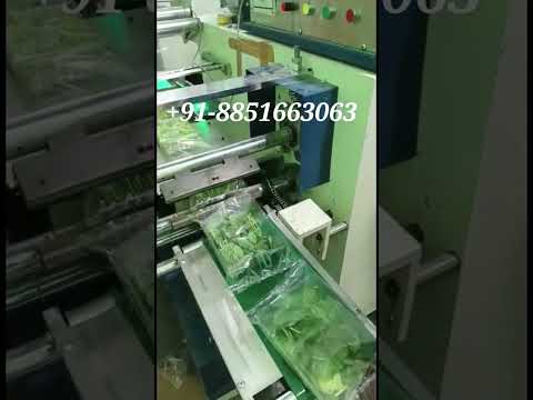 Mix Vegetables In Tray // Green Vegetables Pouch Packaging Machine Horizontal Flow Wrapping Machine