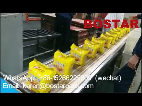 Instant noodles automatic packing machine line with automatic pouch dispenser and noodles group pack