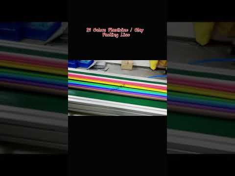 Fully Automatic Plasticine / Dough Clay Packaging Machine Multi Colors Packing Line | SAYOKPACK