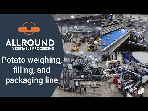 Potato storage, weighing, filling and packaging line I NUF | USA | Allround Vegetable Processing