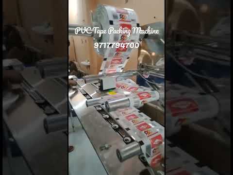 PVC Tape Pouch Packing Machine with Horizontal Flow Wrap Machine #shorts