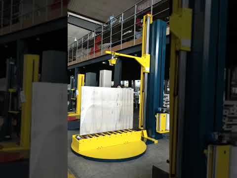 Door and window pallet stretch wrapper vetical wrapping machine