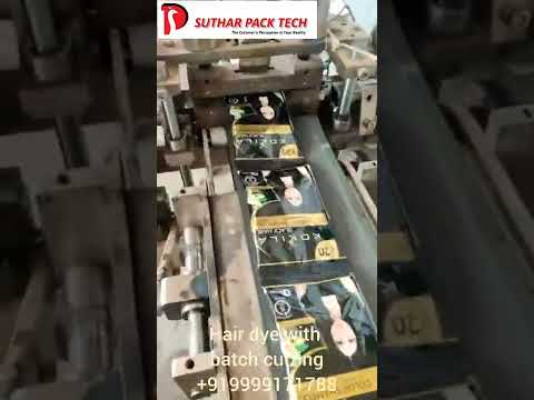 Horizontal flow Wrapping packing machine in hair dye with batch cutting