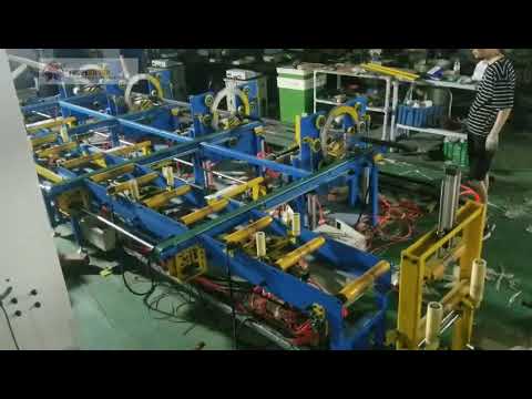 Automatic aluminum sub-bundle wrapping &amp; strapping machine by wrapping stations