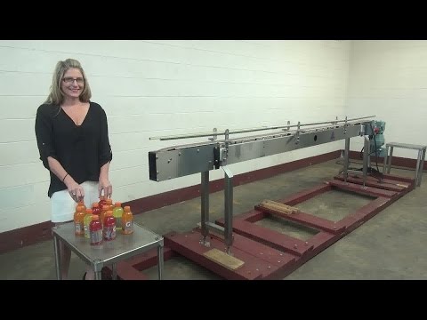 A Packaging Systems Stainless Steel Table Top Conveyor Demonstration