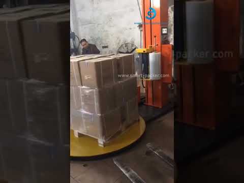 Carton tray pallet film wrapping sealing packing machine stretch film pallet wrapping machine