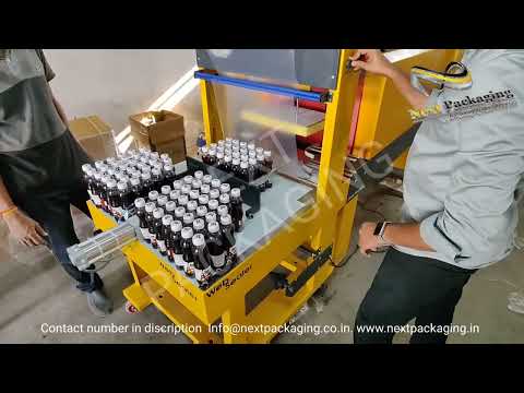 semi auto web sealer | jeera masala soda bottle shrink wrapping machine | soft drink bottle packing