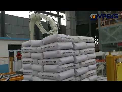 Flour mill use VPEKS automatic palletizing system to replace labor